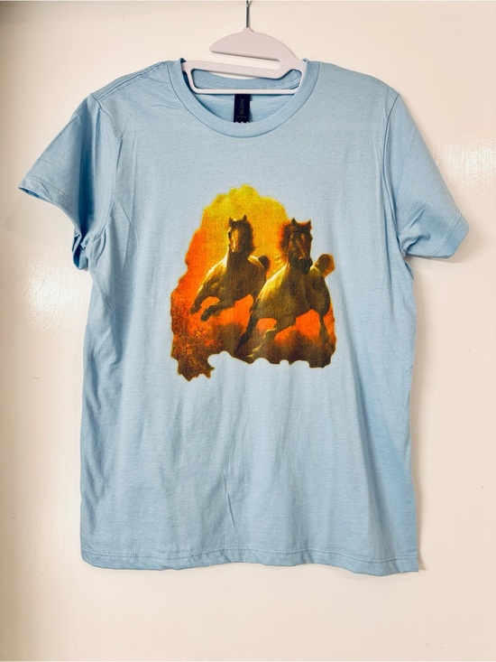 Gildan Other - Napoleon Dynamite Horse Tee Light Blue Crewneck - Medium - NWOT